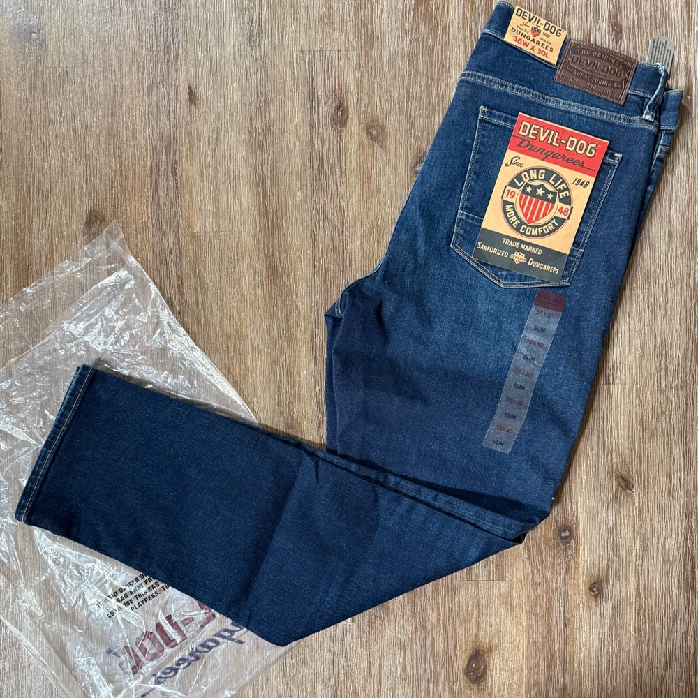 Slim Fit Men's Jeans in Dark Indigo